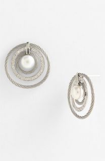 Charriol Pearl & Diamond Earrings