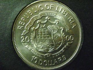 Millenninum 2000 Liberty $10 Dollar Coin w COA 36mm Lot E R2D2