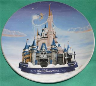 Disney Cinderella Castle Tinkerbell Collectible Plate