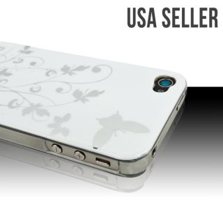new iphone 4 4s case clear side white  price $ 3 95 shipping