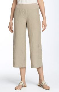 Eileen Fisher Organic Linen Crop Cargo Pants