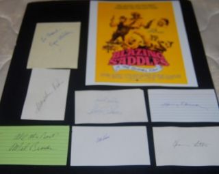 Incredible 7x Blazing Saddles Autograph Lot Wilder Little Brroks Kahn