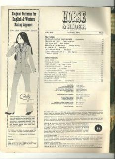 Horse & Rider Magazine August 1975 Casey Tibbs and Slim Pickens