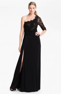 Faviana One Shoulder Jersey Gown