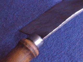 ANTIQUE CLEAVER KNIFE STEEL ORIGINAL WOOD HANDLE c1900 ITALY
