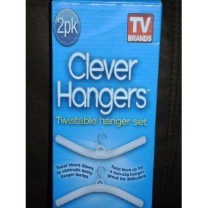 CLEVER HANGERS As seen on TV 2 Pack Twistable Hanger Set NEW