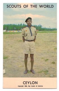 Ceylon Sri Lanka Postcard Scouts of The World Boy Scouts