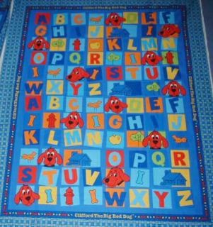 The Big Red Dog CLIFFORD ABCs ALPHABET Wall Hanging / Mini Quilt