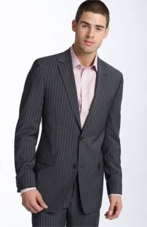 BOSS Black Pasolini/Movie Grey Stripe Virgin Wool Suit