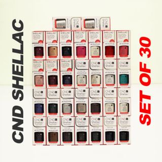 CND Shellac UV Gel Colors Kit Base Top Coat Set of 30