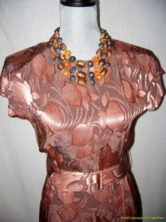 Vintage Dress 80s Wiggle Dress 5 6 Copper Belt Oops CA