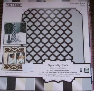 COLORBOK SPECIALTY PAPER PACK SCRAPBOOK NEUTRAL PEARLESCENT 4