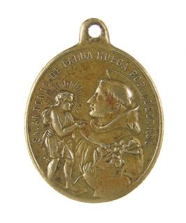  + CHRIST CHILD / IMMACULATE CONCEPTION antique Medal, Spanish 19th c