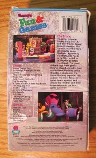 Barneys Fun & Games VHS VIDEO 1996