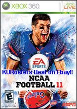 360 NCAA College Football 2011 Roster File Xbox 360 11