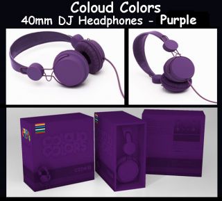 Coloud Colors 40mm Purple DJ Headphones w Mic Remote