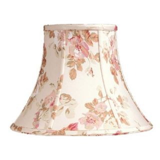 New 7 in Wide Floral Clip on Chandelier Lamp Shade White Floral