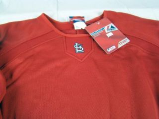 Mens St Louis Cardinals Cooperstown Therma Base Fleece New Size SM Med