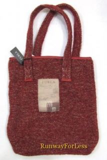  Fabric Toni Ross Red Wool Fuzzy Tote Purse Purses Handbag Handbags