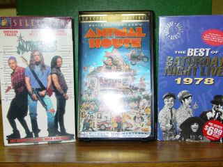 COMEDY VHS MOVIES ANIMAL HOUSE AIRHEADS SATURDAY NIGHT LIVE 1978