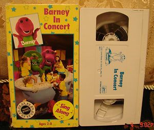 Barney in Concert Vhs Video Rare Original 1st Issue HTF FREE 1st Class