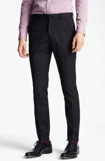 Topman Text Skinny Flat Front Trousers