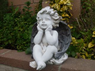 Concrete Plaster Mold Thinking Angel Latex Only