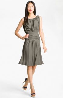 Suzi Chin for Maggy Boutique Pleated Drape Bodice Jersey Dress