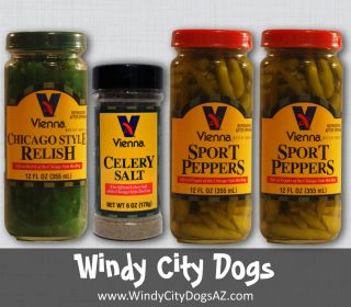  Green Relish Sport Peppers Celery Salt Hot Dogs Cart Condiments