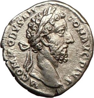 COMMODUS 183AD Quality Ancient Silver Roman Coin FIDES TRUST