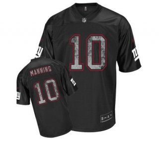 NFL Giants Eli Manning Sideline Black United Premier Jersey — 