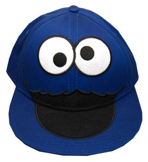 Cookie Monster Sesame Street Jim Henson Face Youth Snapback Flat Bill