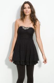 Free People Medallion Lace Strapless Dress