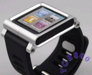 Silver Cool Aluminum Bracelet Watch Band Wrist Band for iPod Nano 6