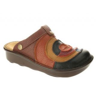Spring Step Style Lollipop Leather Clogs —