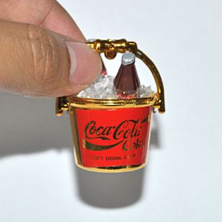 Fridge Magnet Miniature Gold Coca Cola Ice Bucket