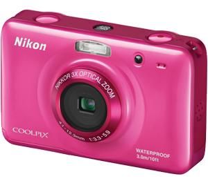 nikon coolpix s30 shock waterproof digital camera pink condition brand