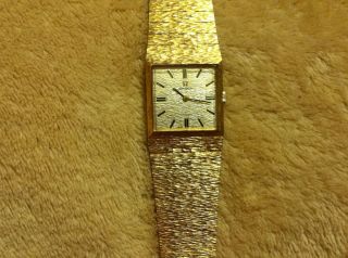  Vintage Mens Omega Gold Wrist Watch