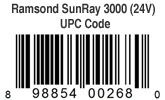 technical specifications manufacturer ramsond corporation model sunray