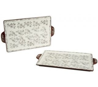 Temp tations Floral Lace Set of 2 9 X 13 Cookie Sheets —