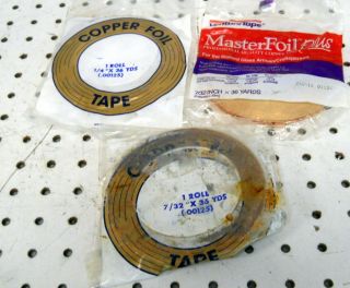 Packs of Copper Foil Tape 1 4 7 32 36yards 1 25mil Stained Glass