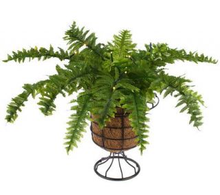 BethlehemLights BatteryOperated 15 Fern in Wire Planter with Timer 