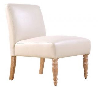 angeloHOME Bradstreet Marzipan Cream Bonded Leather Chair —