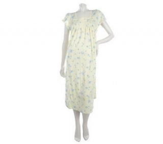Carole Hochman Scribbled Rose Flutter Sleeve Gown   A95820