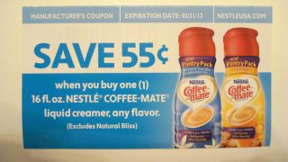 10 Coupons Save $ 55 1 16 oz Nestle Coffee Mate Liquid Creamer Any