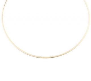 EternaGold 20 3mm Polished Omega Necklace 14K Gold, 8.5g —