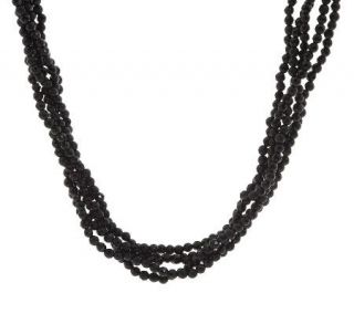 Barbara Bixby Sterling/18K Multi Strand Adjustable Onyx Necklace