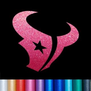 Houston Texans Logo in Pink Glitter Ultra Metallic Auto Car Window