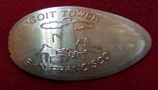 coit tower san francisco copper elongated penny
