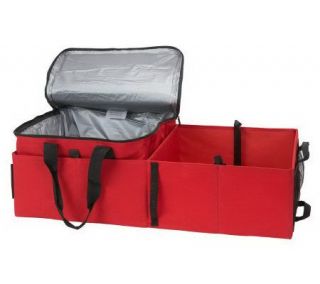 Way Folding Trunk Organizer with Waterproof Thermal Carrier — 